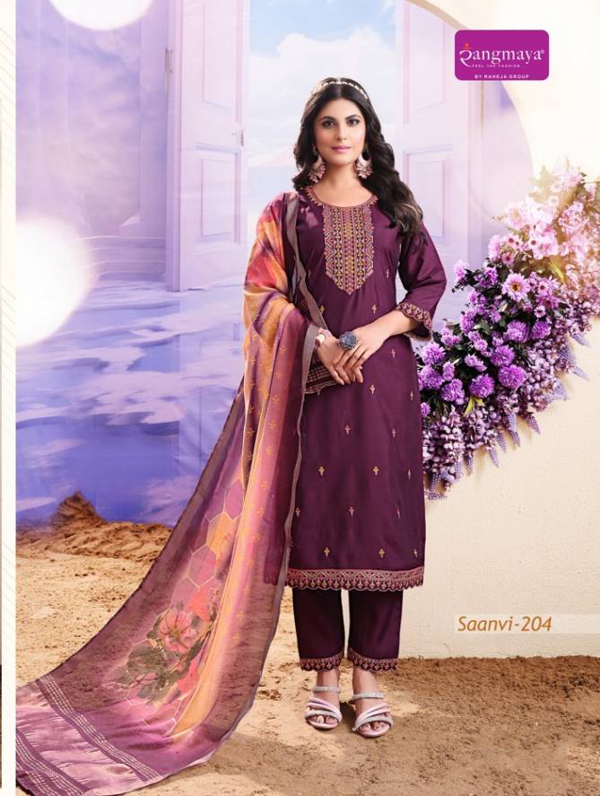 Saanvi By Rangmaya Roman Designer Kurti With Bottom Dupatta Wholesale Price In Surat
